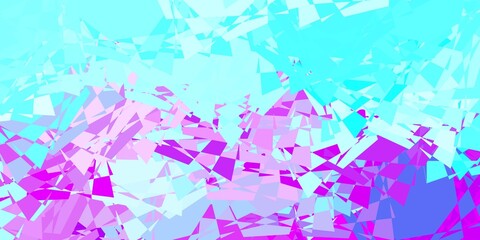 Light Pink, Blue vector background with triangles.