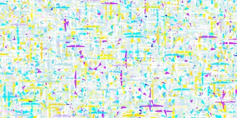 Light Multicolor vector template with crystals, triangles.