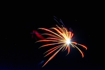 fireworks in the night sky