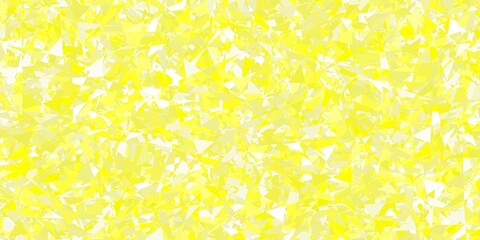 Light yellow vector template with triangle shapes.