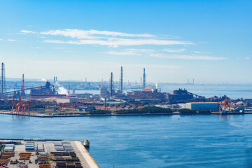 製鉄所　火力発電所　京葉工業地域　【 日本 の 社会科 の イメージ 】