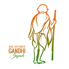 Gandhi Jayanti is a national holiday in India celebrated on 2nd October background