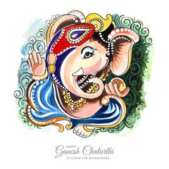 Obraz premium Utsavganesh chaturthi festival card background