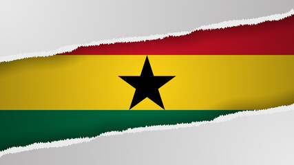 EPS10 Vector Patriotic background with Ghana flag colors.