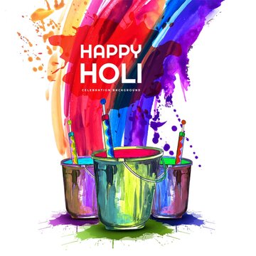 Celebration of colorful happy holi card background