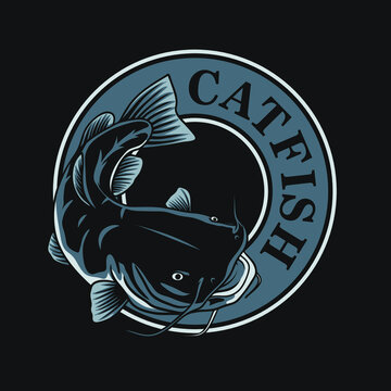 catfish logo design, vector style