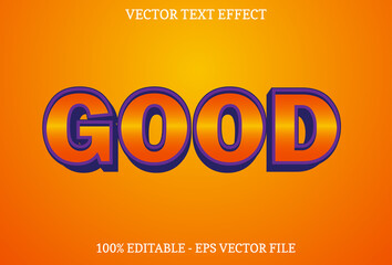 good text effect with orange color. design for templates.