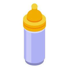 Baby milk bottle icon isometric vector. Food formula