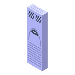 Home air conditioner icon isometric vector. House cold
