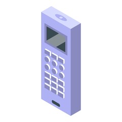 Air conditioner remote control icon isometric vector. Repair home