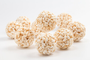 There are rice flower balls made of rice and other raw materials
