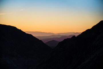 Beautiful Sunrise in the Mountains Just Outside of Yosemite National Park in California