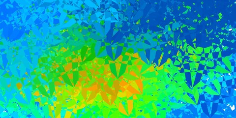 Fototapeta na wymiar Light Blue, Yellow vector pattern with polygonal shapes.