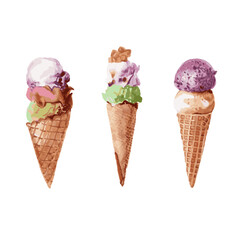 Fototapeta na wymiar ice cream cones