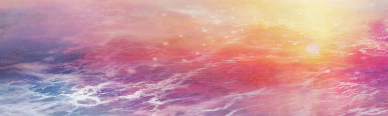 オレンジがかったピンク色の夕焼け空の風景イラスト コピースペース Background Wall Mural Backgrou Gelatin