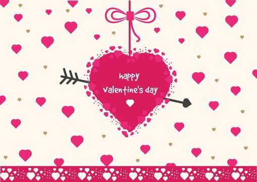 happy valentine's day greeting card flyer