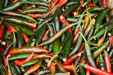 orange hot chili pile 