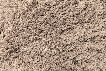 Gray chenille soft bath mat texture background. Bath Accessories. Top view.