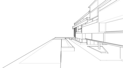 architectural sketch of a building
