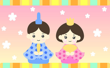 ひな祭り　桃の節句　イラスト