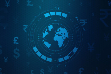 Money transfer. Global Currency. Stock Exchange, Financial Background,Stock market concept