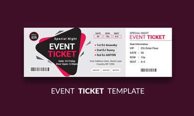 Event Ticket Vector Template 51