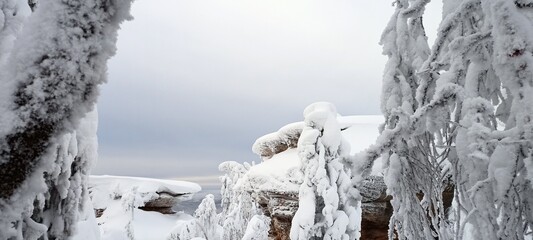 Winter in Stone Town, Permsky Kray, Russia