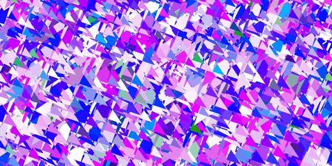 Light pink, blue vector template with triangle shapes.