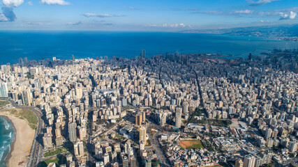 Obraz na płótnie Canvas aerial view to Beirut city