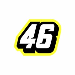 Racing number 46 logo design inspiration