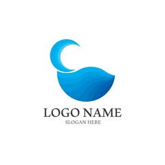 Wave beach vector illustration design