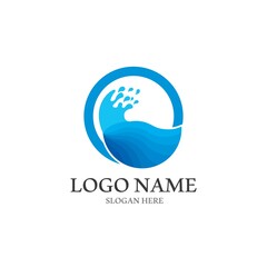 Wave beach vector illustration design