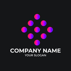 dots gradient logo perfect for technology company logo
