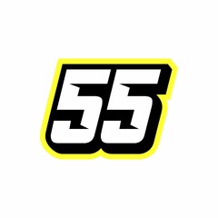 Racing number 55 logo design inspiration