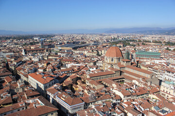 Fototapeta na wymiar Florence from above Santa Maria del fiore