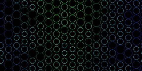 Fototapeta na wymiar Dark Blue, Green vector texture with disks.