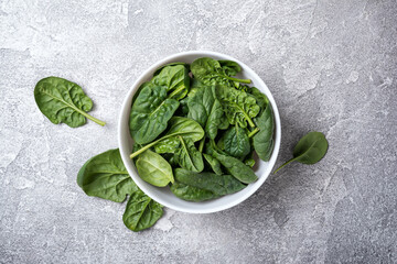 Fresh spinach leaves as ingredient for helthy food