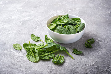 Fresh spinach leaves as ingredient for helthy food