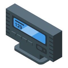 Payment taximeter icon isometric vector. Taxi meter