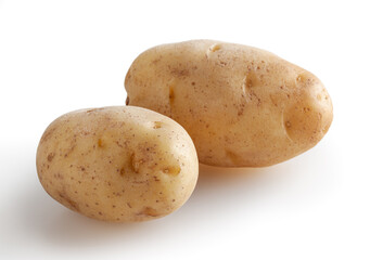 Potatoes isolated on white background with clipping path