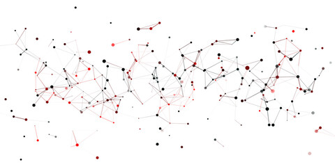 Network connection structure. Sorting and analysis big data. Future digital cyberspace with moving dots and lines. Storage data security. Abstract cyber security background.