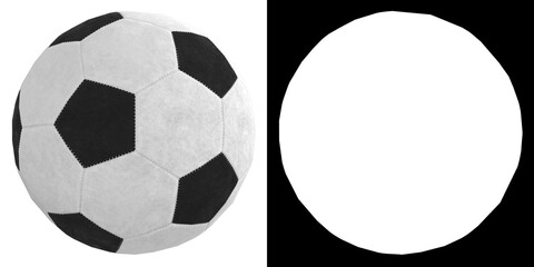 3D rendering illustration of a football soccer ball