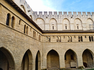 Fototapeta na wymiar Palace of the Popes (Palais des Papes) in Avignon, France
