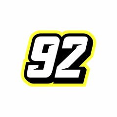 Racing number 92 logo design inspiration