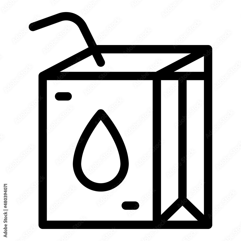 Wall mural Juice pack icon outline vector. Snack food - Wall murals