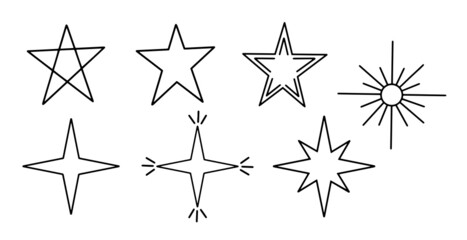 Obraz premium Stars set. Simple vector illustration.