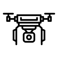 Flight drone icon outline vector. Camera vehicle