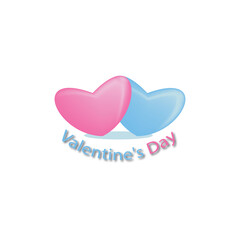 valentine's day logo quote illustration love vector design