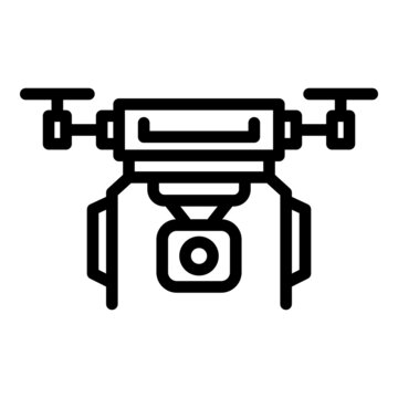 Flight drone icon outline vector. Camera vehicle