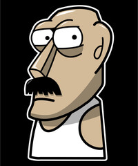 uncle looking at something. look like Stonehenge